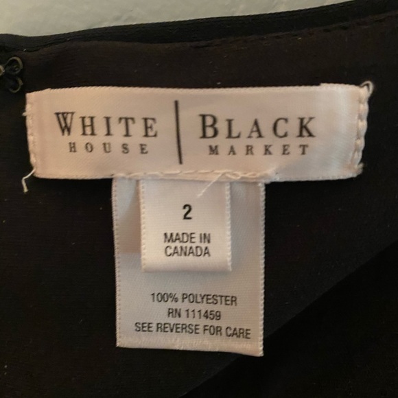 WHBM- Black Dress- Plunging Neckline- Size 2. - Picture 5 of 6
